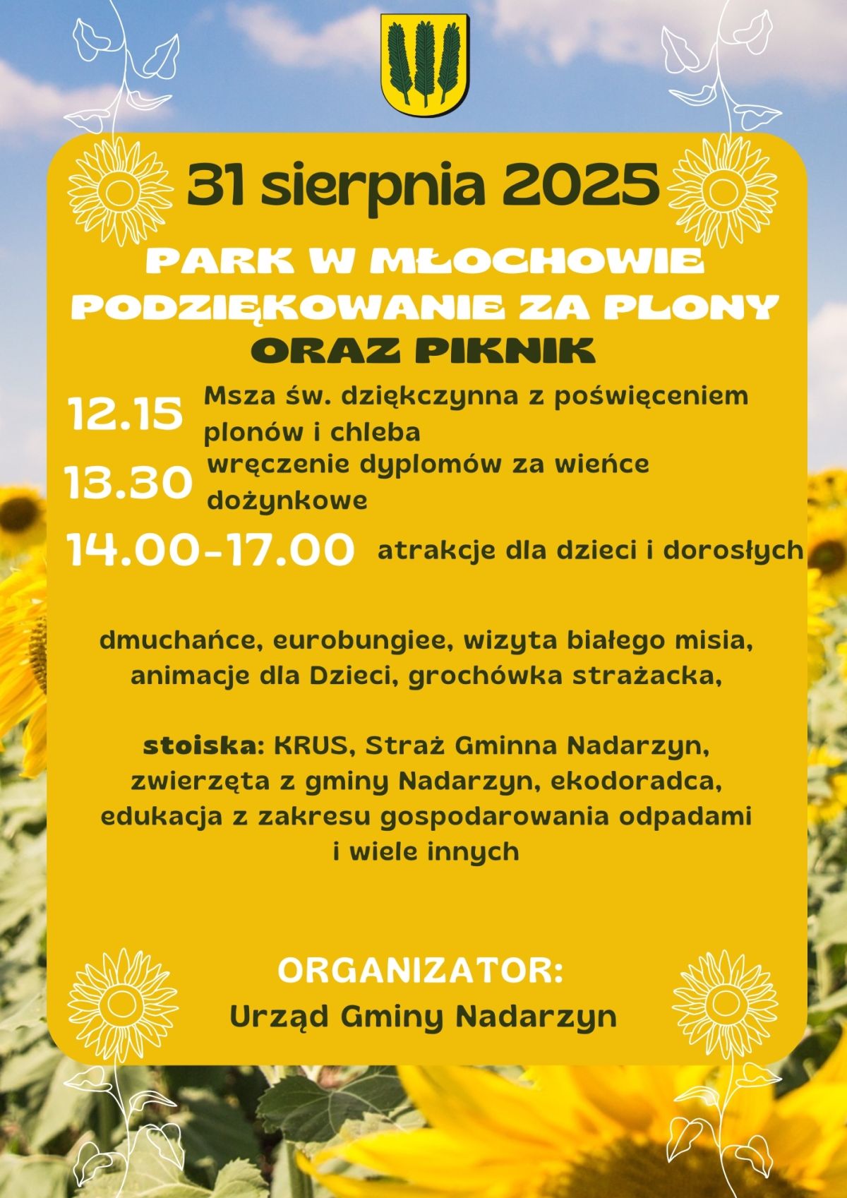 Park w Młochowie podziękowanie za plony