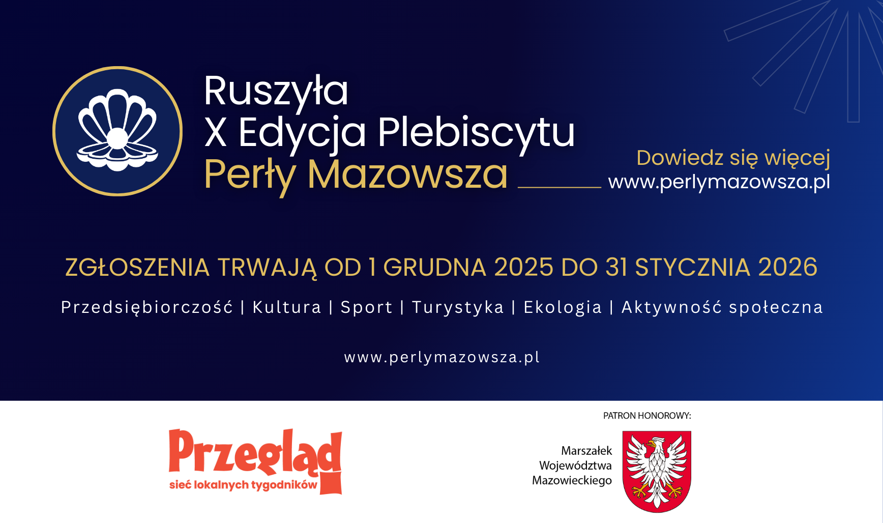 Startuje Plebiscyt „Perły Mazowsza” 2025. Mieszkańcy Gminy Nadarzyn mogą już zgłaszać kandydatów